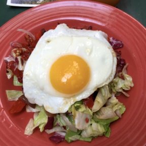 Gluten-free salad with egg from The Happiest Hour